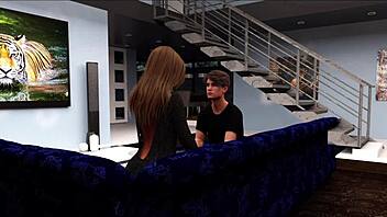 My hot stepmother helped me cum hard for the first time in 3D hentai