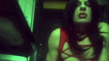 Tranny bitch explodes with intense cumshot