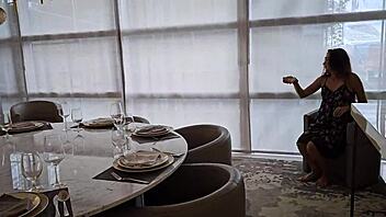 Playing Sexy Outdoors Without Panties While Hosts Are Away