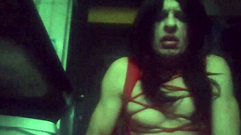 Tranny bitch explodes with intense cumshot