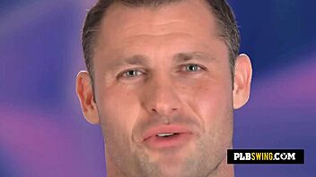 hot brunette sucks big cock intimately in group reality