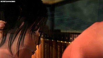 Is Lara Croft's solo shower masturbation too steamy in 3D hentai?