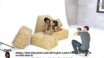 Sexy brunette flaunts big fake tits in homemade video