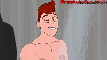 Cartoon porn with gay sex in an anime forest