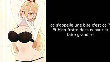 Hentai JOI with power chainsawman assplay and pissplay with feet