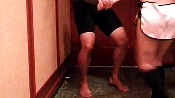 Ballbusting session with femdom kicking