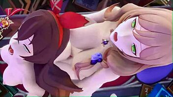Beautiful shemale Lisa and Amber in hot toon porn action from Genshin Impact