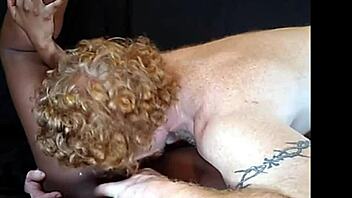 Big tits redhead gets fucked in group session