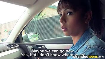 Mofos ebony cutie has outdoor sex