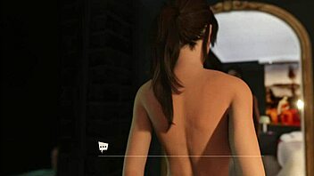 Is Lara Croft's solo shower masturbation too steamy in 3D hentai?