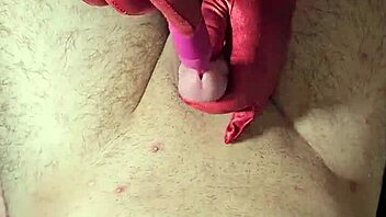 Hey, Check This Hand Job With Vibrating Stick For Deep Cum Action!