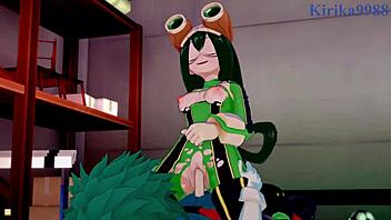 蛙吹梅雨和Mt Lady狂干出久