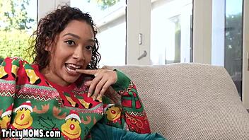 Ebony milf teams with black teen for hardcore. They ride a massive white cock with pure lust.