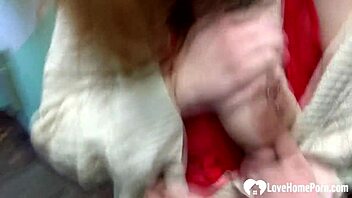 amateur redhead swallows cum after outdoor doggystyle assfucking