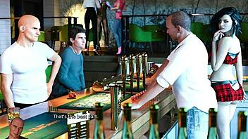 Anna plays exciting game in bar for affection episode 22