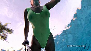 my swimsuit gets all see through when wet at the public pool, oops