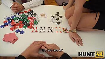 European beauty gets her nipples pierced in a fun game