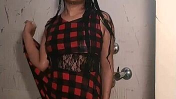 Indian teen shows naked booty in bathroom