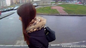 fucking glasses - teen 18+y dania fucked on a balcony