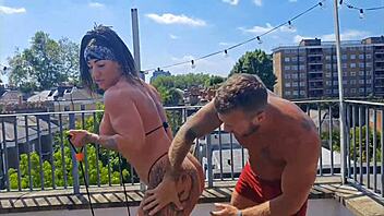 my ripped buddy drilled me hard after our intense workout session