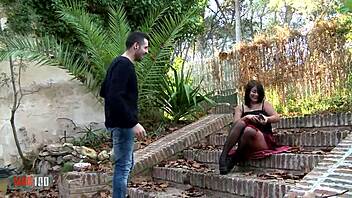 south american slut takes it in ass and pussy outdoors! 😍