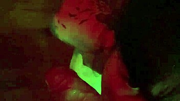 Bound tattooed girlfriend sandraxo1 gives intriguing blowjob in bondage