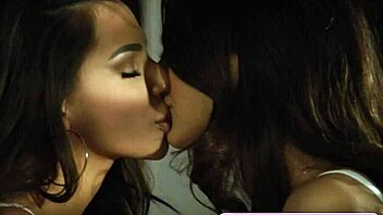 sexy horny lesbian brunettes eliza ibarra and hime marie kissing and licking pussies in bed