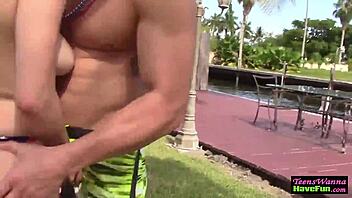 party with teen amateurs outdoors in high definition