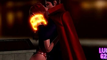 3D porn video of Doctor Strange treating Scarlet Witch with magic