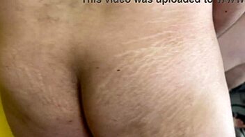 Busty BBW wife shares shaved pussy for intense bareback creampie in standing position