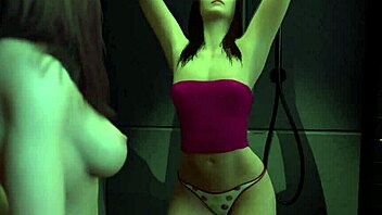 VR 3D porn features busty lesbian teens dancing in a teaser.