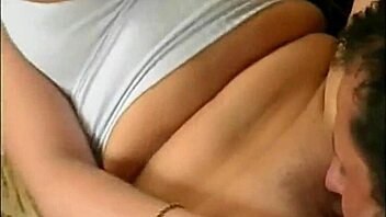 Blonde babe with big natural tits gets anal creampie.