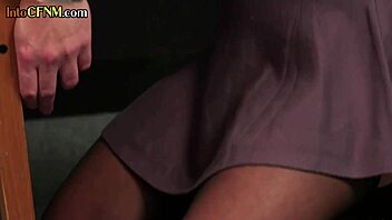 Why does this busty redhead CFNM domme suck with voyeurs around?