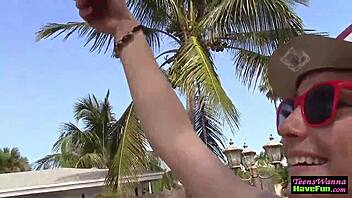 party with teen amateurs outdoors in high definition