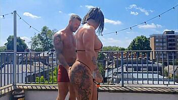 my ripped buddy drilled me hard after our intense workout session