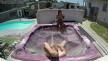 Watch Dayanara In Hot Tub POV 3