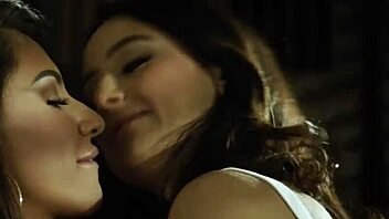 sexy horny lesbian brunettes eliza ibarra and hime marie kissing and licking pussies in bed