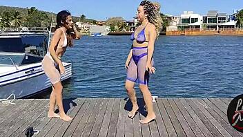 latina milf with big tits gives oral and gets cumshot