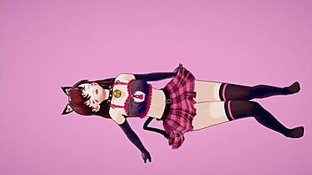 D's cosplay dance routine ends up in a hot scene