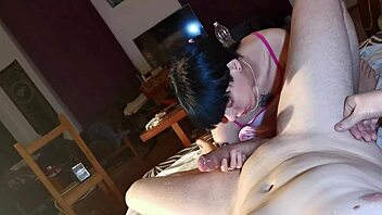 Cute girl blows stepdaddy amazingly hd!