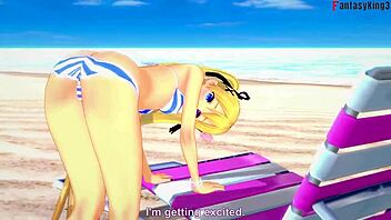 Oops, myslel jsem Marie Rose cucající na pláži v bikině!