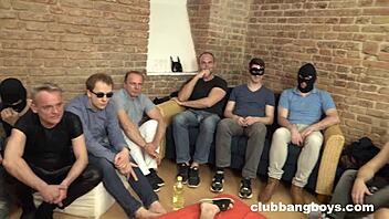 Witness the wildest gay orgy with hardcore bound action!