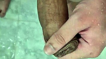 bisexual twink sucks penis in shower with cute brazilian neighbor