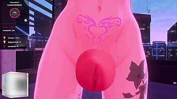 Bunny Vtuber Overpowers You with Massive Futa Cock in Anime