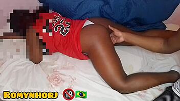 well-endowed guy enjoying a lot with cousin's tasty spot in homemade setting