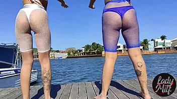 latina milf with big tits gives oral and gets cumshot