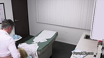 blonde’s first doctor visit turns into a hardcore hidden cam fuck