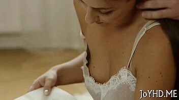 A young woman in her teenage years has sex with a well-endowed man