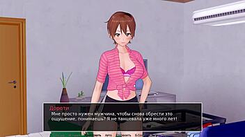 Asian school teacher gives a massage with oil to her student in this video