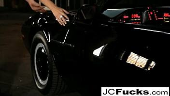 jayden, are you riding that toy nude in the knight rider car?